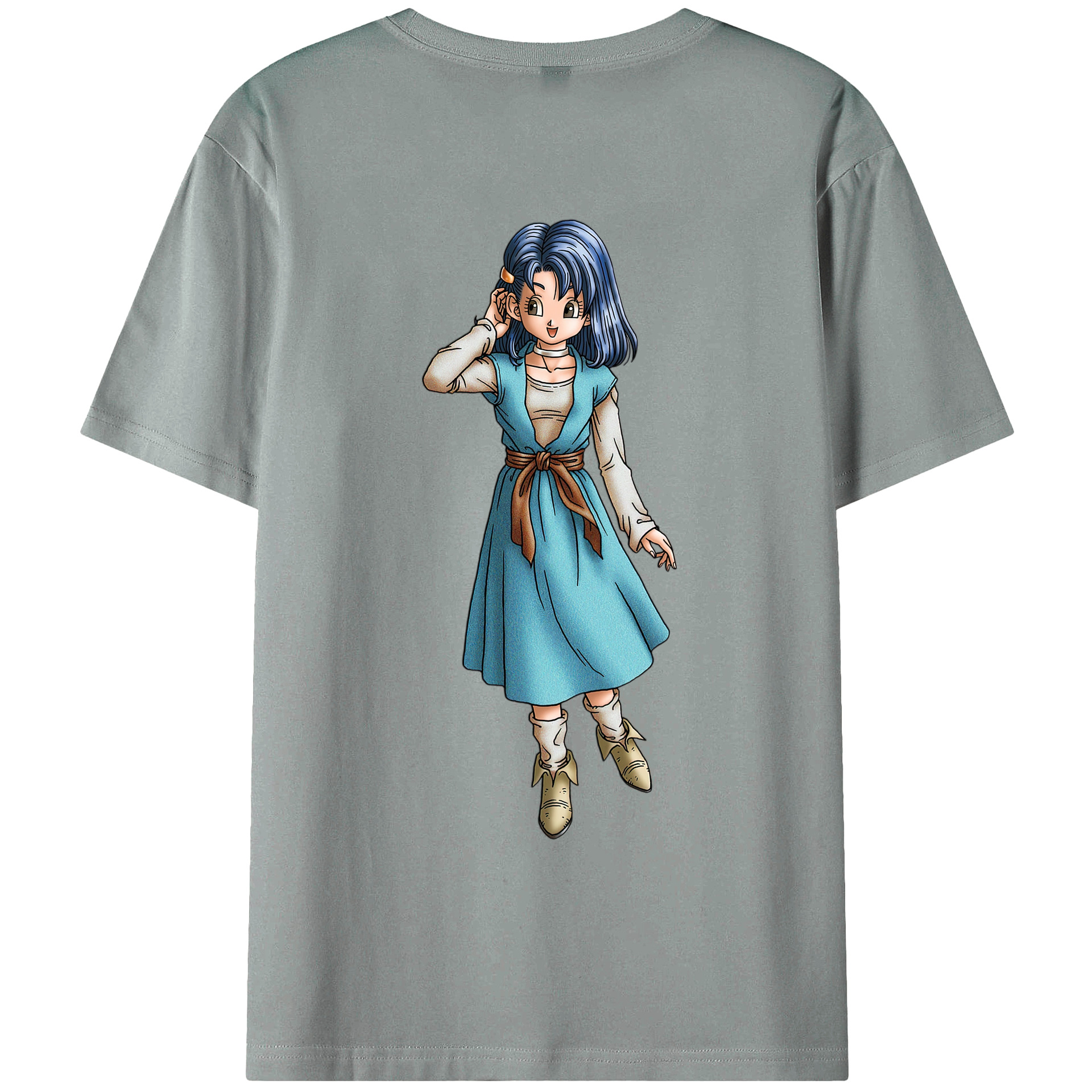 （画像用） ドラゴンクエスト Doragon Kuesuto Dragon Quest 綿100％ メンズ半袖Tシャツ（バックプリント） 通気性